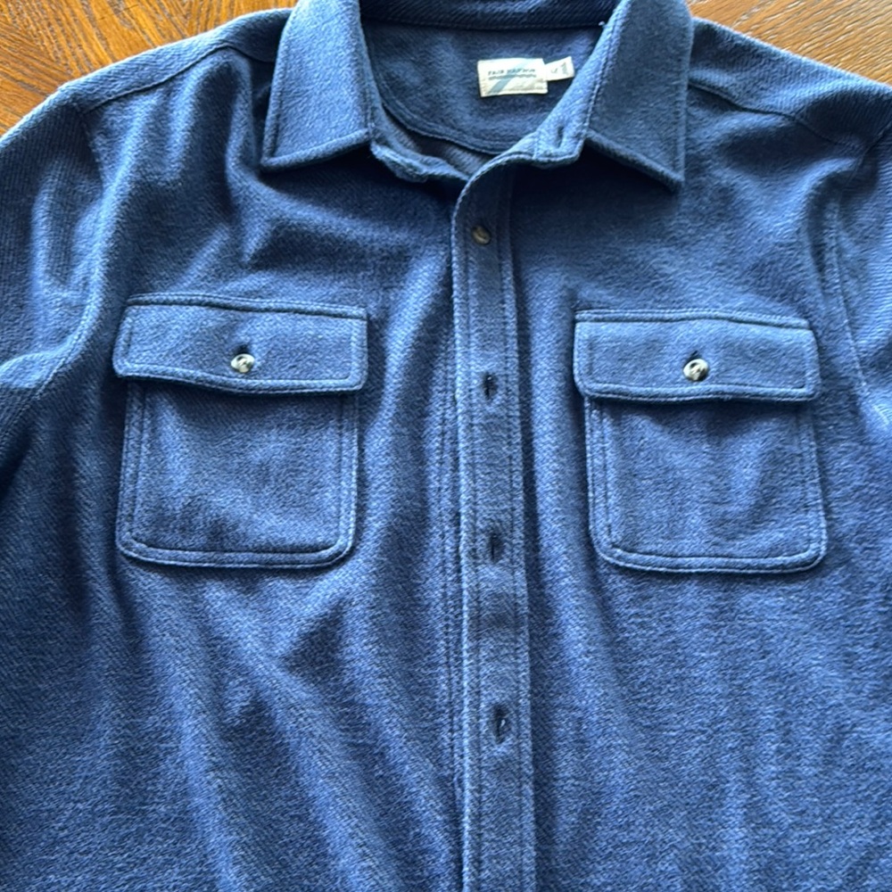 Navy Button-Up Shirt - Picture 3 of 4